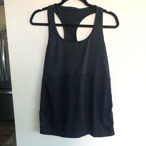 Fabletics Black Workout Tank with Mesh Detail